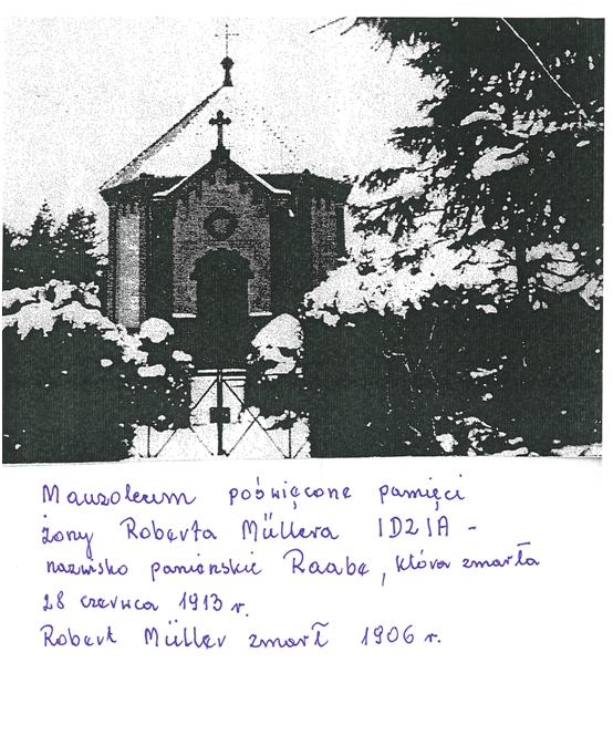 Mauzoleum pamięci żony Roberta Müllera Pani RAABE Mauzoleum