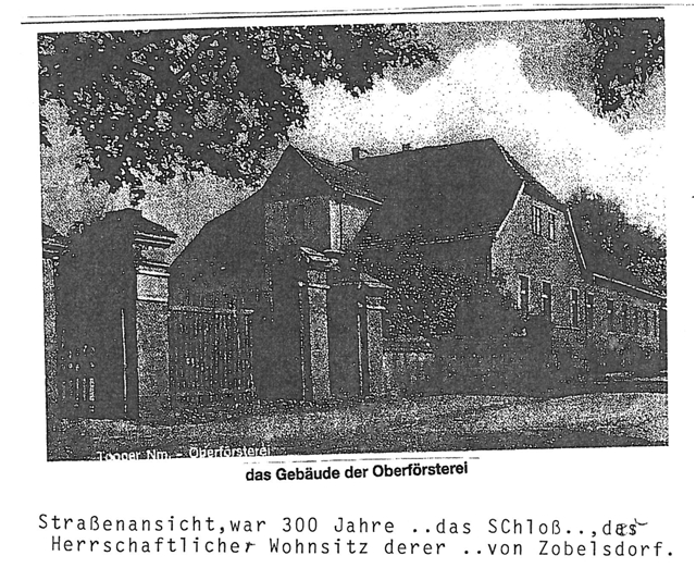 das Gebäude der Oberfösterei Mausoleum